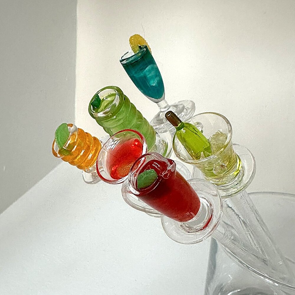 Crate & Barrel Happy Hour Swizzle Sticks – Set of 6 – New, Original Packaging